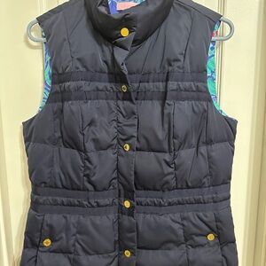 Lilly Pulitzer Navy Quilted Vest